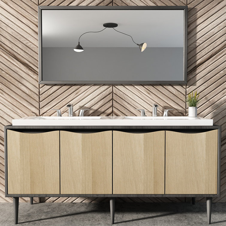 Polished Chrome Widespread 2-Handle Waterfall Bathroom Faucet