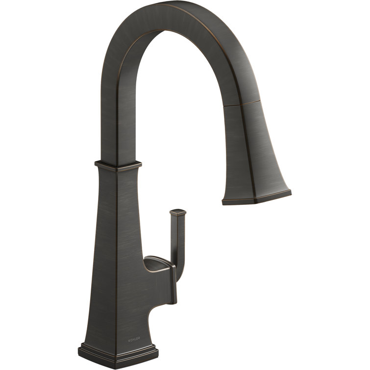 Oil Rubbed Bronze Pull-Down Kitchen Faucet with Spray