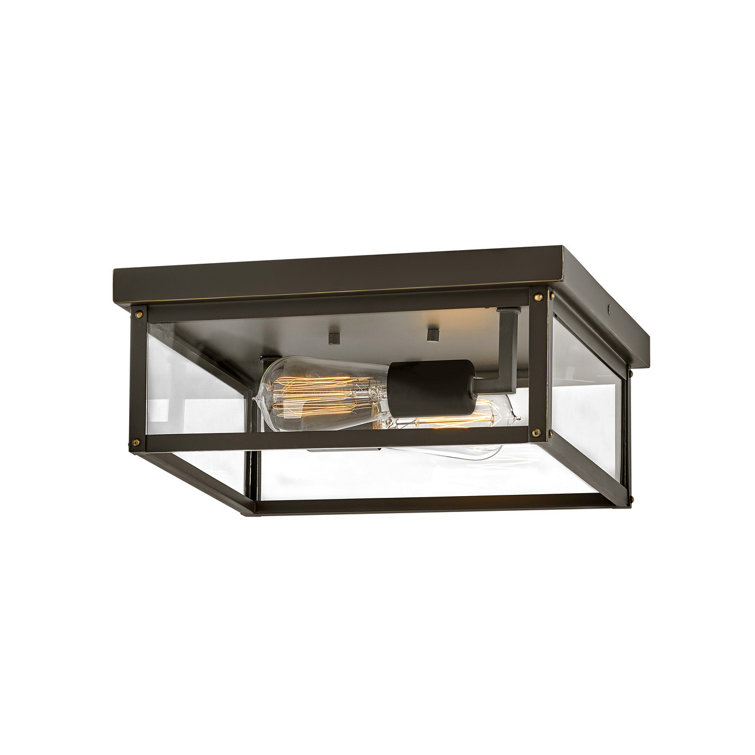 Oil Rubbed Bronze 2-Light Indoor/Outdoor Flush Mount