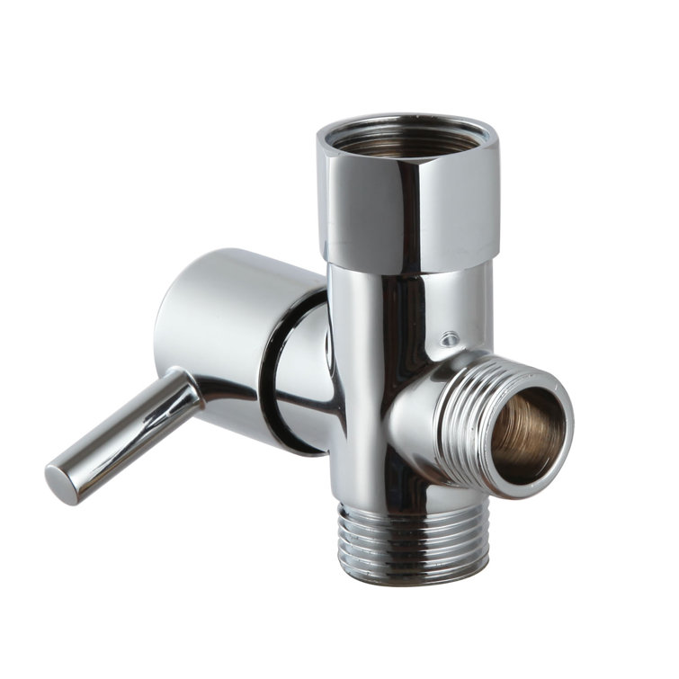 Chrome Handheld Bidet Sprayer with Brass Valve and Steel Supply Line