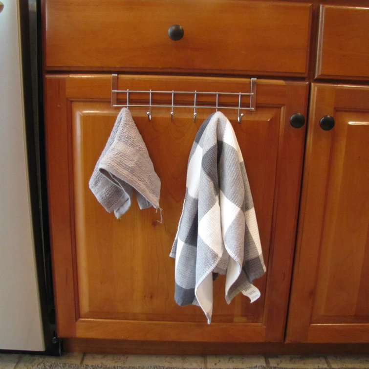 Chrome Over-the-Door 6-Hook Towel and Coat Rack