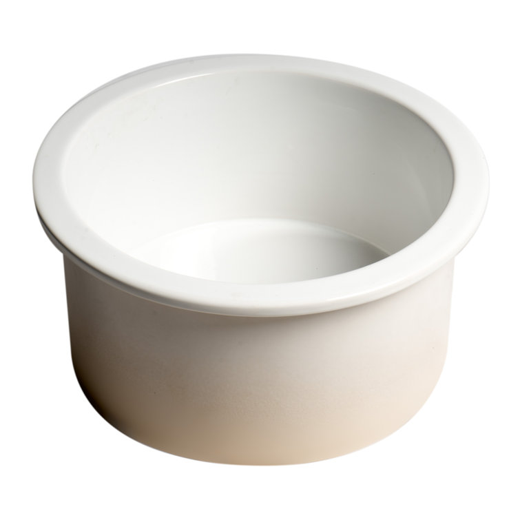 18.5'' Round White Fireclay Undermount Kitchen Sink