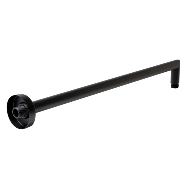 Black Matte 20" Round Wall Mounted Shower Arm