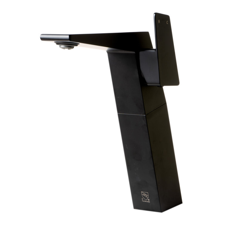 Matte Black Tall Single-Handle Bathroom Faucet
