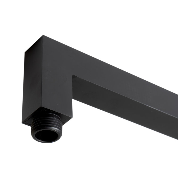 Black Matte 20" Square Wall Shower Arm