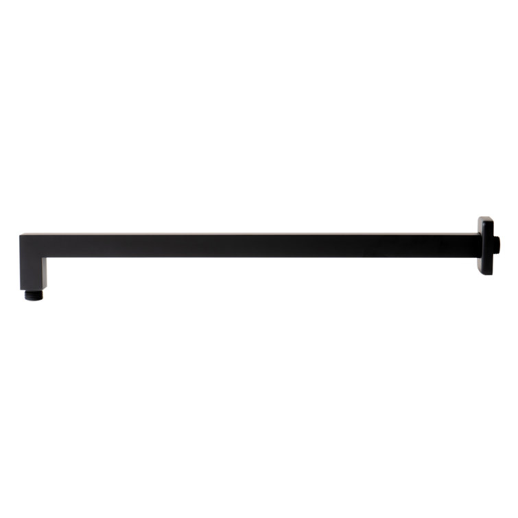 Black Matte 20" Square Wall Shower Arm