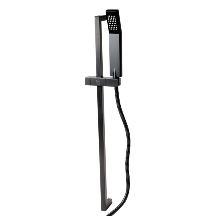 Black Matte Brass Adjustable Wall-Mounted Handshower Set