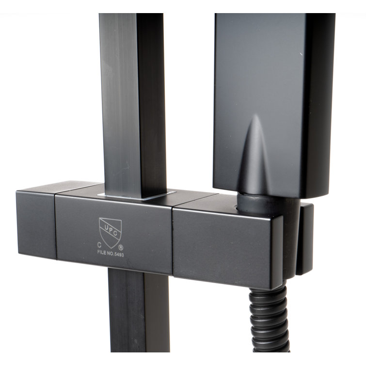 Black Matte Brass Adjustable Wall-Mounted Handshower Set