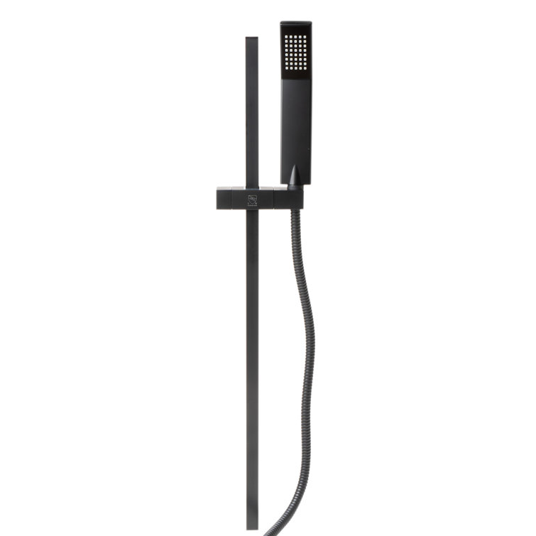Black Matte Brass Adjustable Wall-Mounted Handshower Set