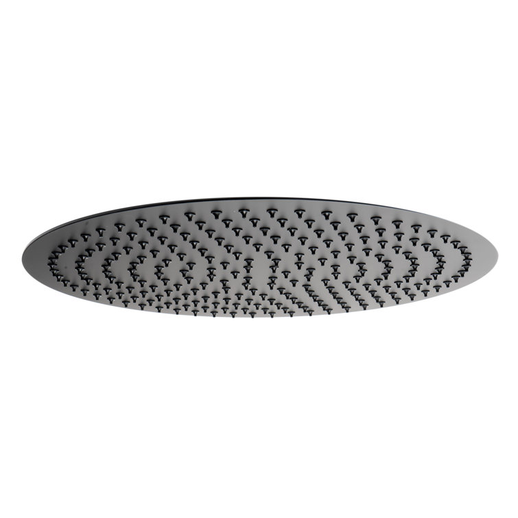 16" Black Matte Stainless Steel Ultra-Thin Rain Shower Head