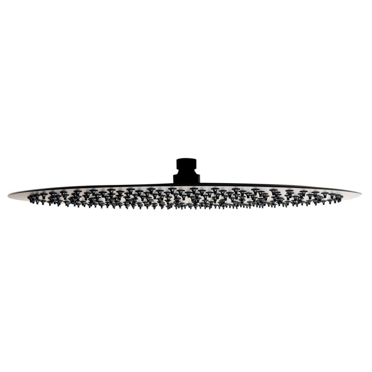 16" Black Matte Stainless Steel Ultra-Thin Rain Shower Head