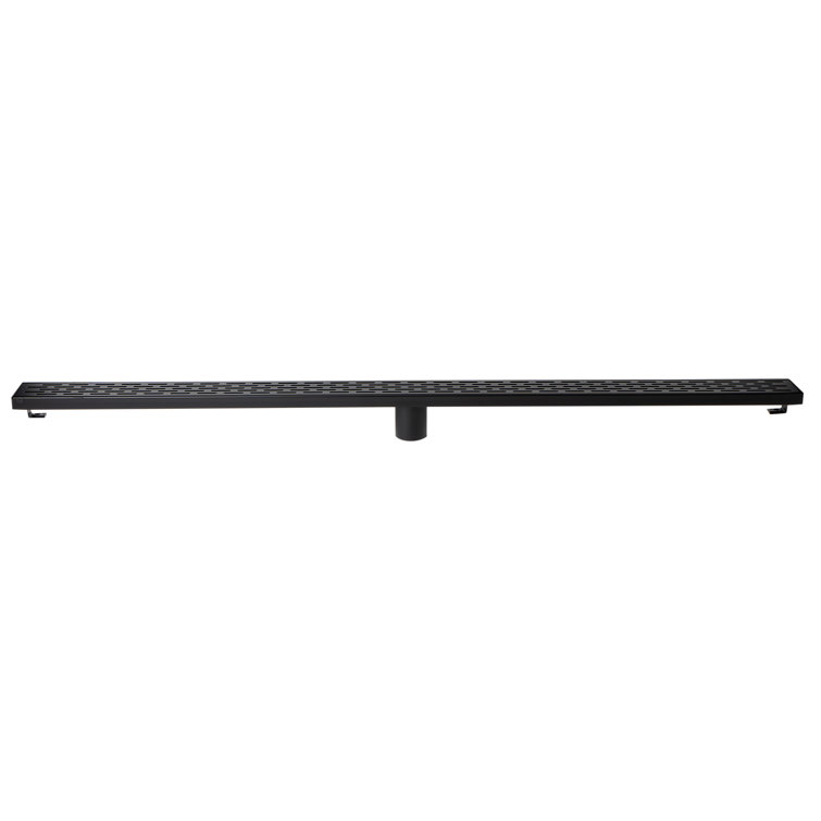 47.25" Black Matte Stainless Steel Linear Shower Drain