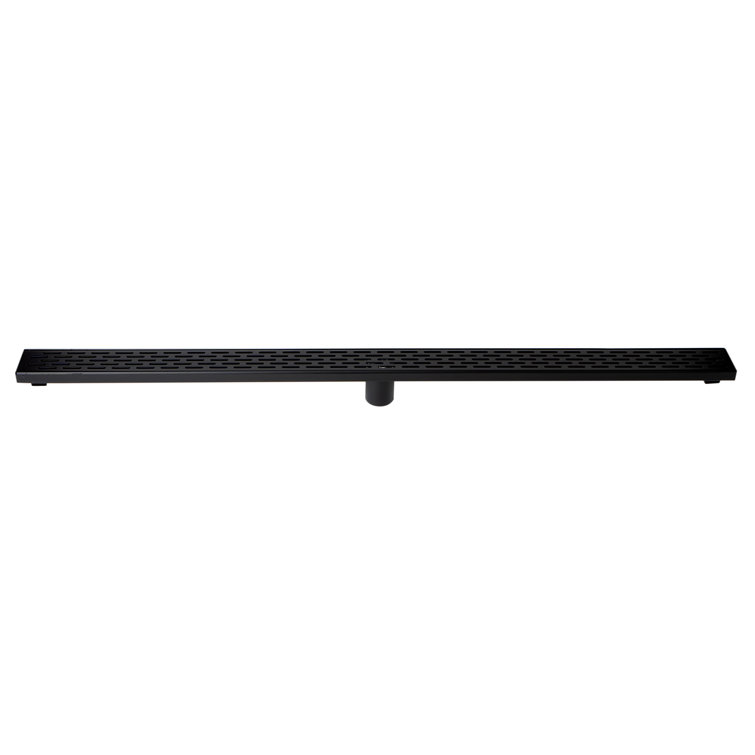 47.25" Black Matte Stainless Steel Linear Shower Drain