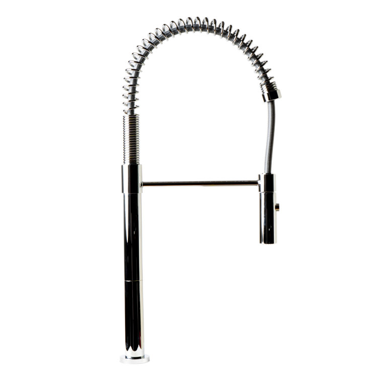 Polished Chrome Pull-Down Kitchen Faucet with Spray