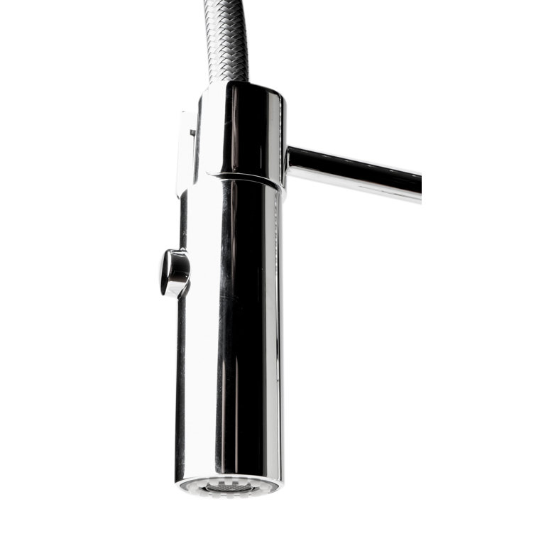 Polished Chrome Pull-Down Kitchen Faucet with Spray