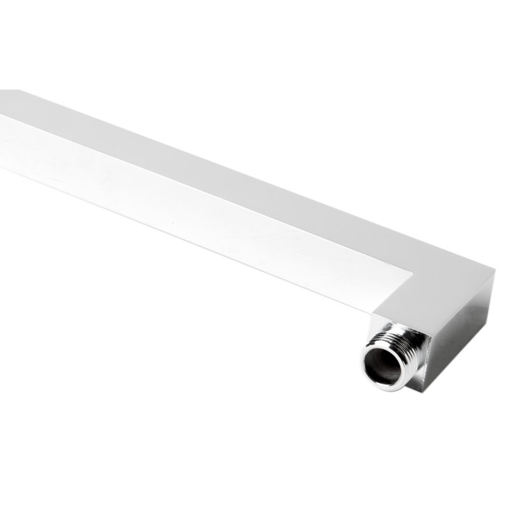 Polished Chrome 16" Square Wall Shower Arm