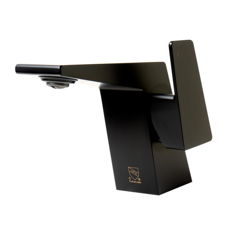 Matte Black Solid Brass Single-Hole Bathroom Faucet