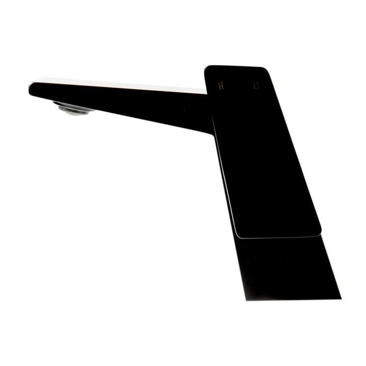 Matte Black Solid Brass Single-Hole Bathroom Faucet