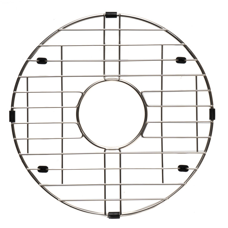 Round Brushed Stainless Steel Kitchen Sink Grid
