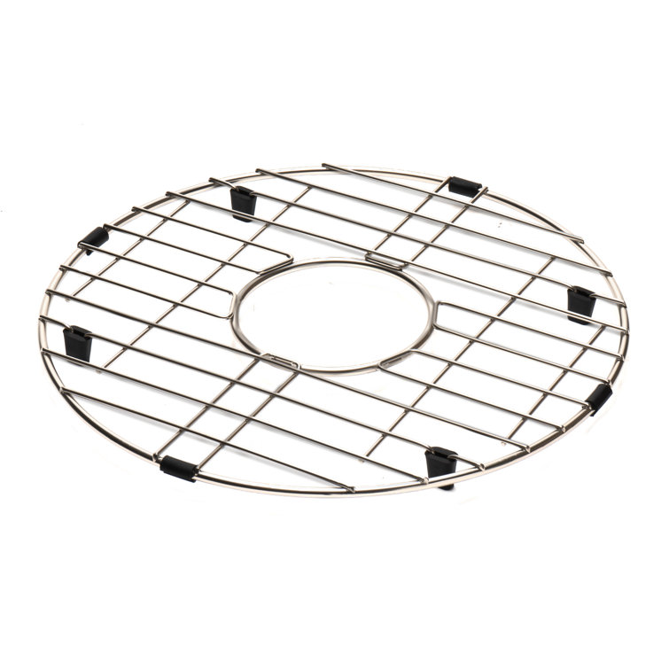 Round Brushed Stainless Steel Kitchen Sink Grid