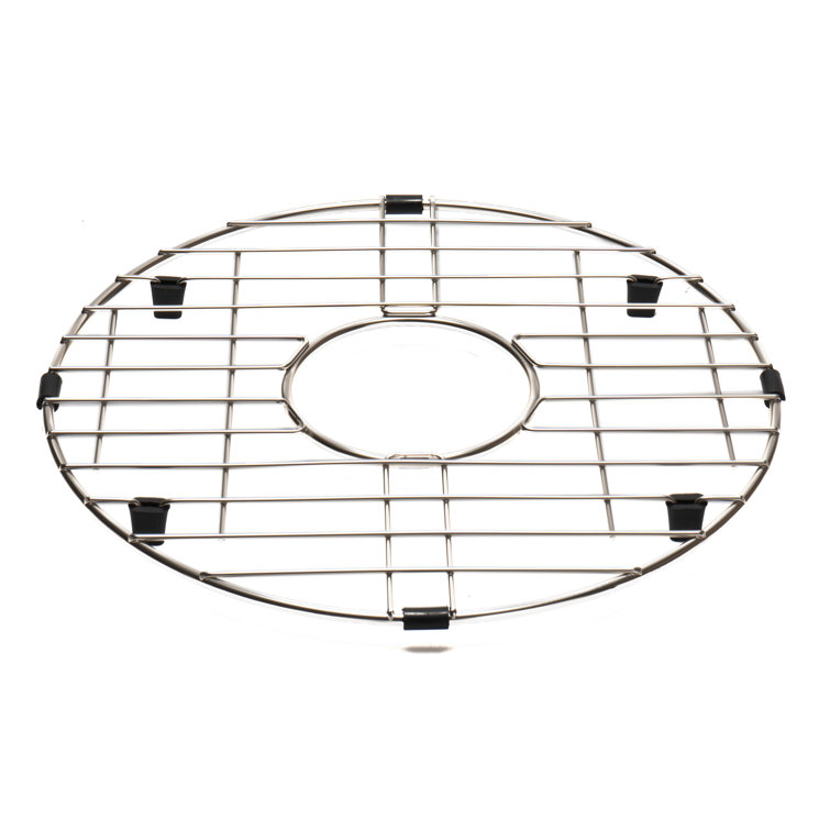 Round Brushed Stainless Steel Kitchen Sink Grid