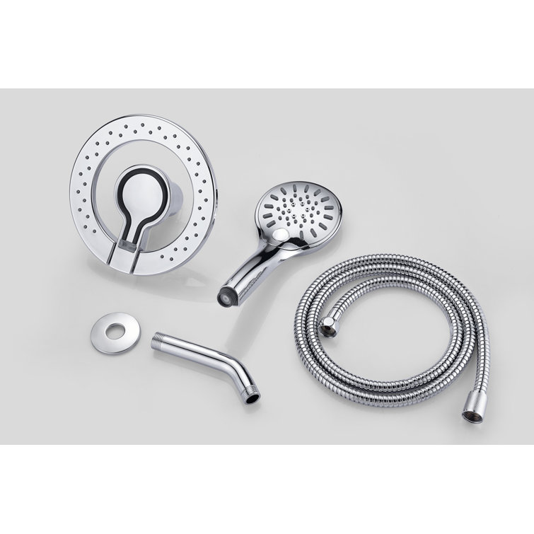 Polished Chrome Dual Wall Mount Handheld Shower Head