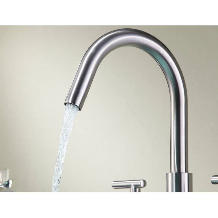 Roman Dual-Handle Brushed Nickel Bathroom Faucet