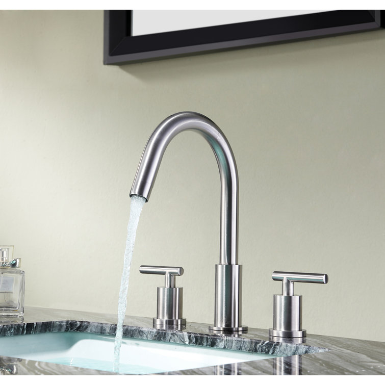 Roman Dual-Handle Brushed Nickel Bathroom Faucet