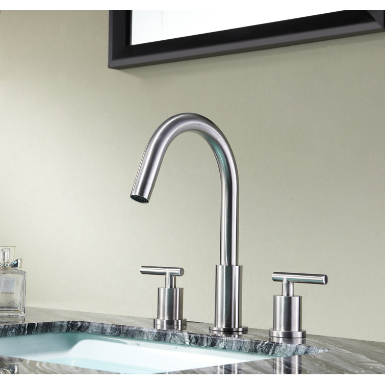 Roman Dual-Handle Brushed Nickel Bathroom Faucet