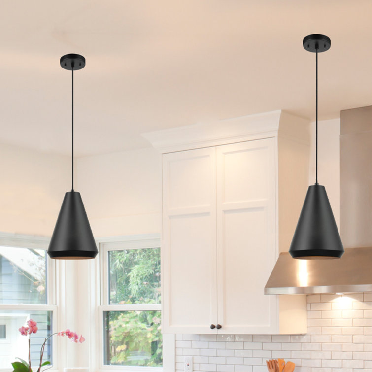 Harvey Matte Black Mini Pendant Light with LED Option