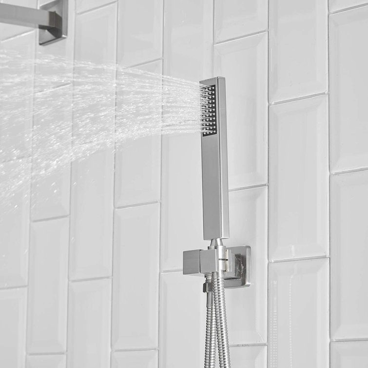 Brushed Nickel 10-Inch Wall Mounted Rain Shower System