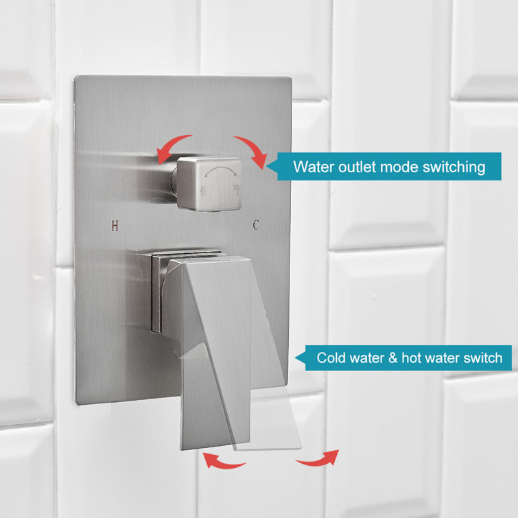 Brushed Nickel 10-Inch Wall Mounted Rain Shower System