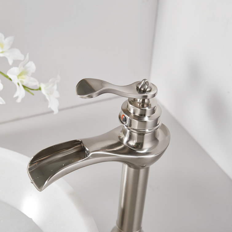 Brushed Nickel Single-Handle Vessel Sink Faucet