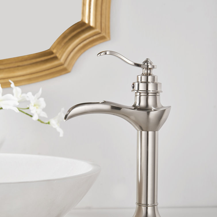 Brushed Nickel Single-Handle Vessel Sink Faucet