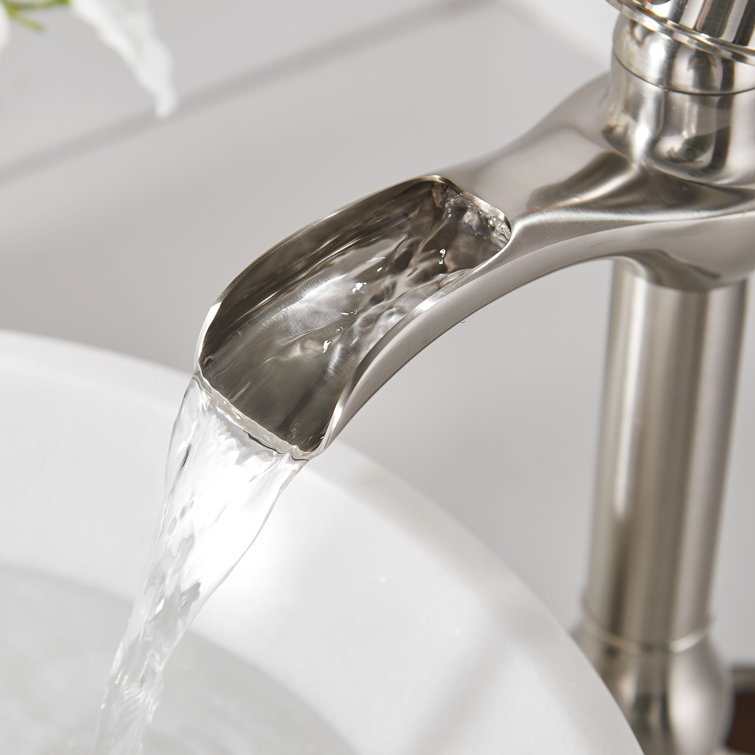 Brushed Nickel Single-Handle Vessel Sink Faucet