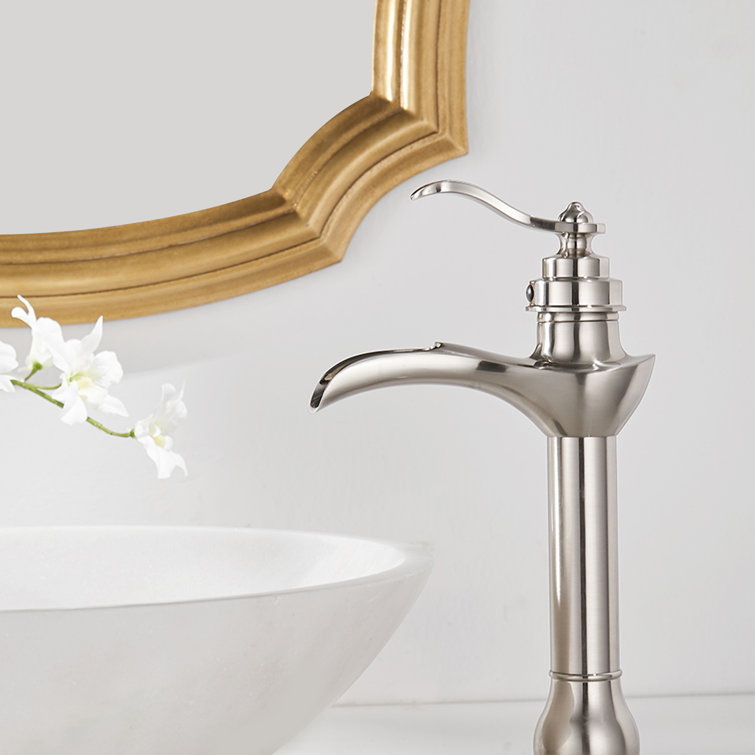 Brushed Nickel Single-Handle Vessel Sink Faucet