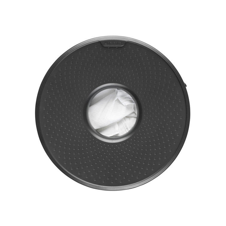 White Plastic Upright Laundry Hamper with Lid
