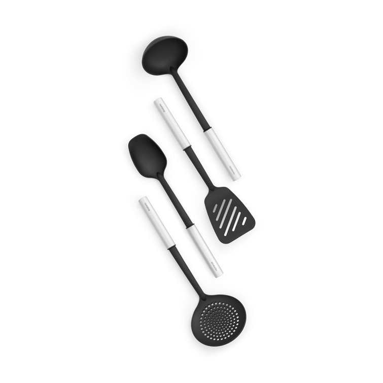 Profile 4-Piece Stainless Steel and Nylon Non-Stick Kitchen Utensils Set