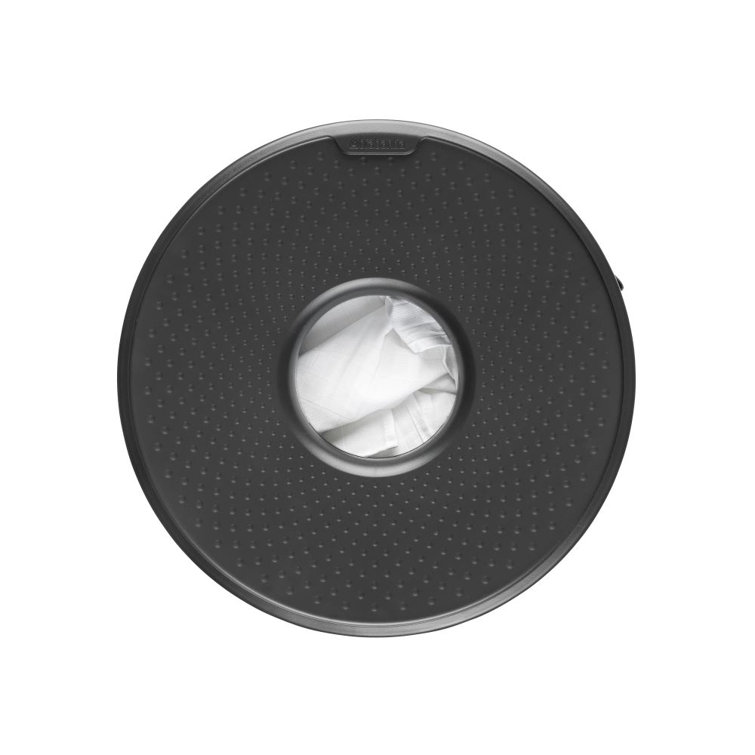 White Plastic Upright Laundry Hamper with Lid