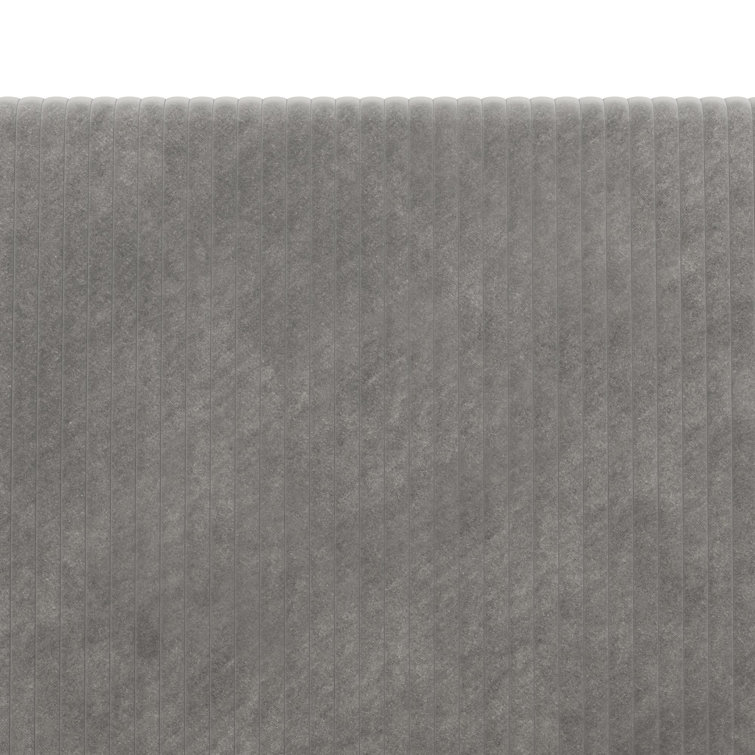 Daphne King-Sized Light Gray Velvet Upholstered Bed with Tufted Headboard