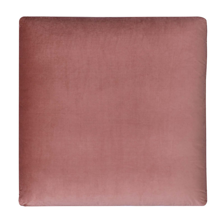 Dusty Rose Performance Velvet Overstuffed Ottoman 40"