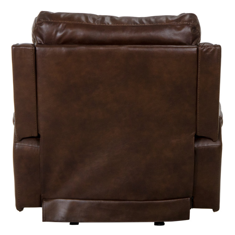 Catnapper Ceretti Supple Brown Leather Power Recliner with USB