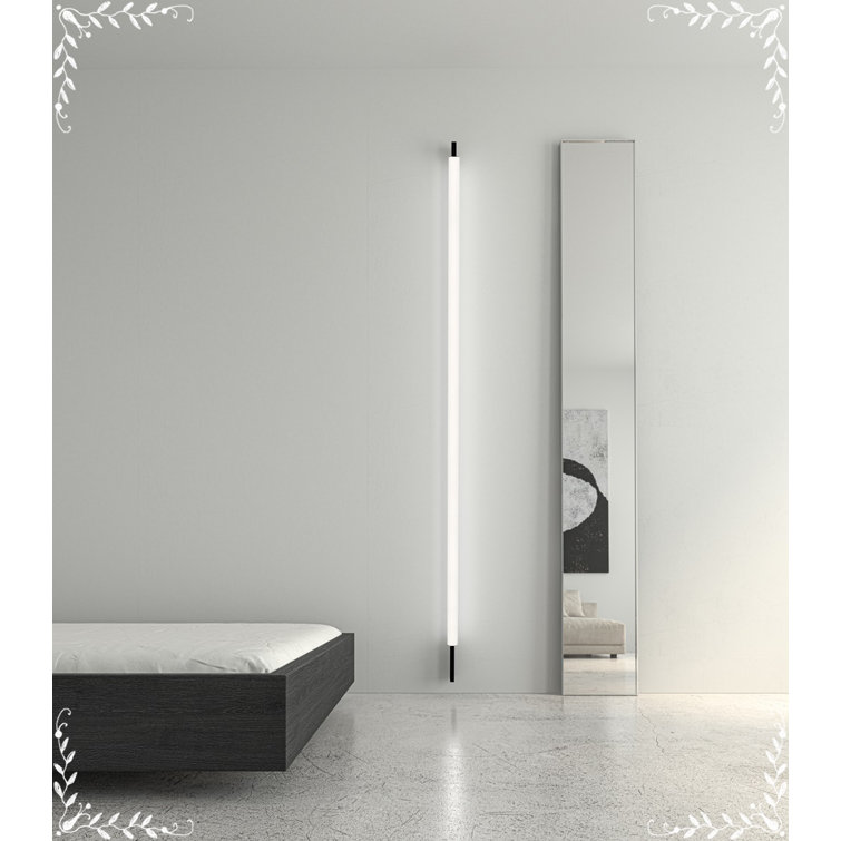 Keel™ 82.25'' Slim Black Metal LED Dimmable Wall Sconce