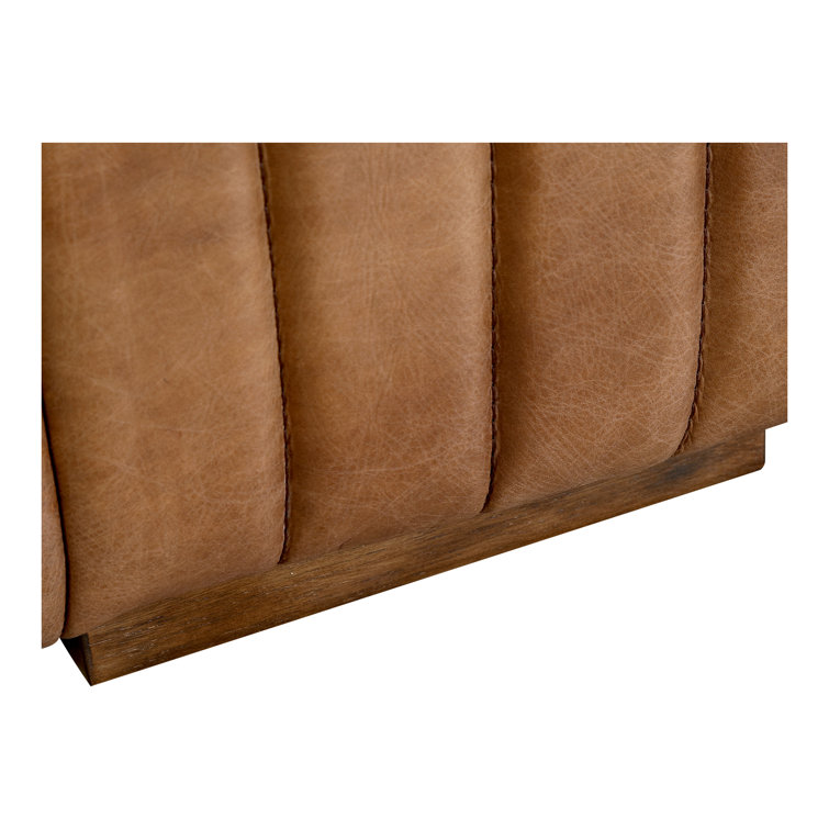 Castle Cappuccino Premium Leather Sofa with Solid Wood Frame