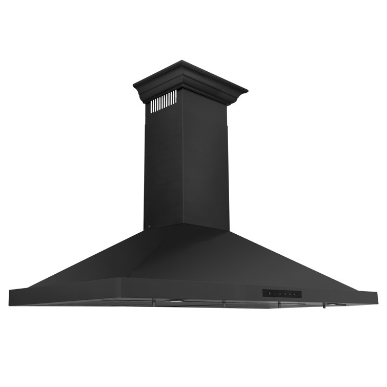 42-inch Black Stainless Steel Convertible Wall Mount Range Hood