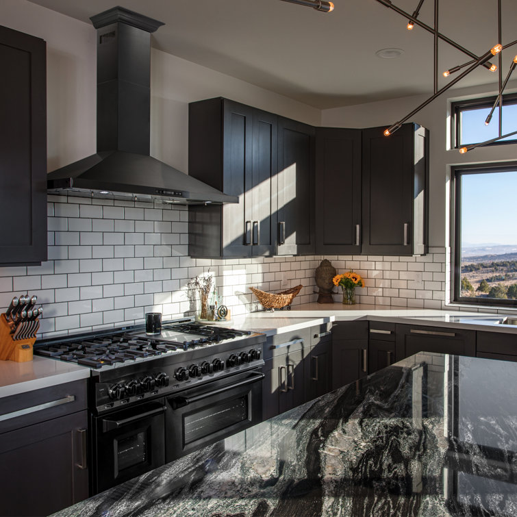 42-inch Black Stainless Steel Convertible Wall Mount Range Hood