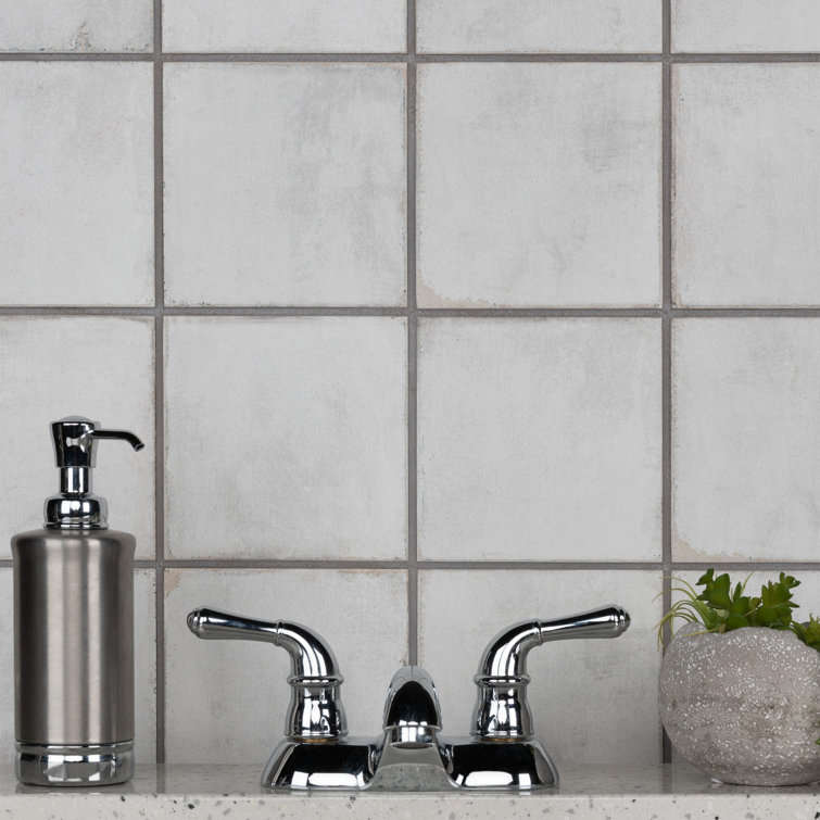 Barcelona White Matte Porcelain 6" x 6" Floor and Wall Tile