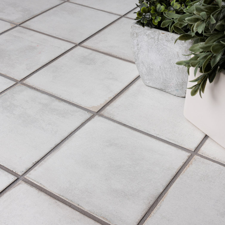 Barcelona White Matte Porcelain 6" x 6" Floor and Wall Tile