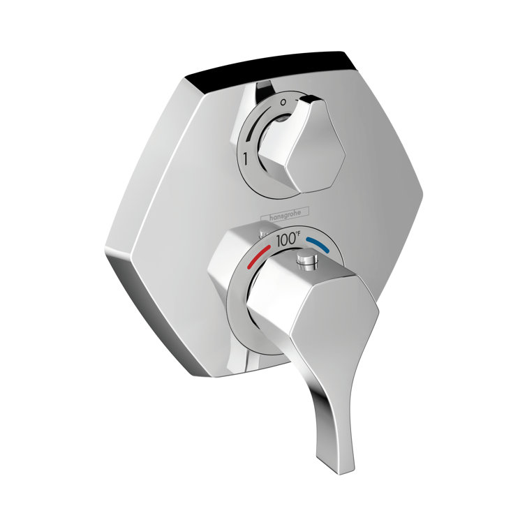 Locarno Transitional Chrome Thermostatic Valve Trim with Diverter