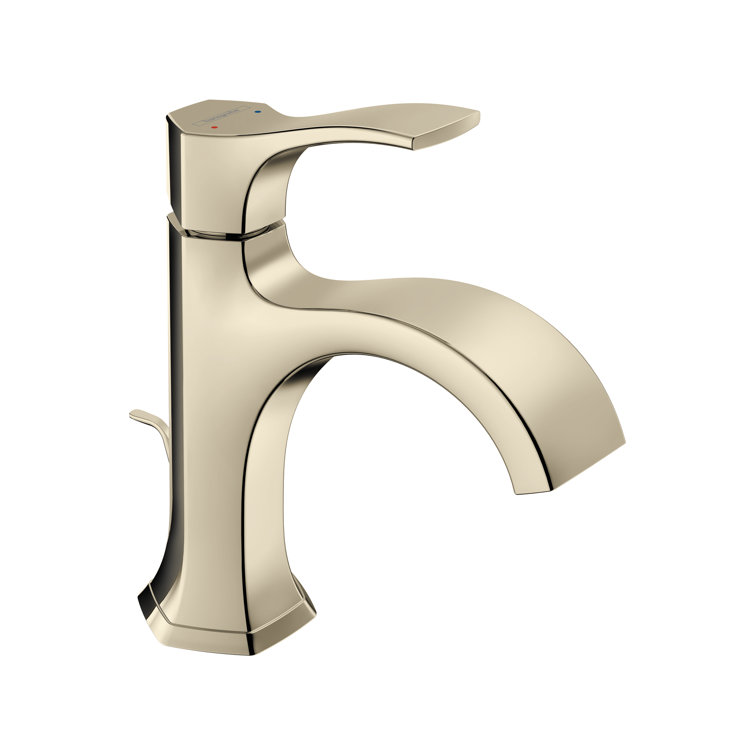 Polished Nickel Art Deco Single Hole Bathroom Faucet